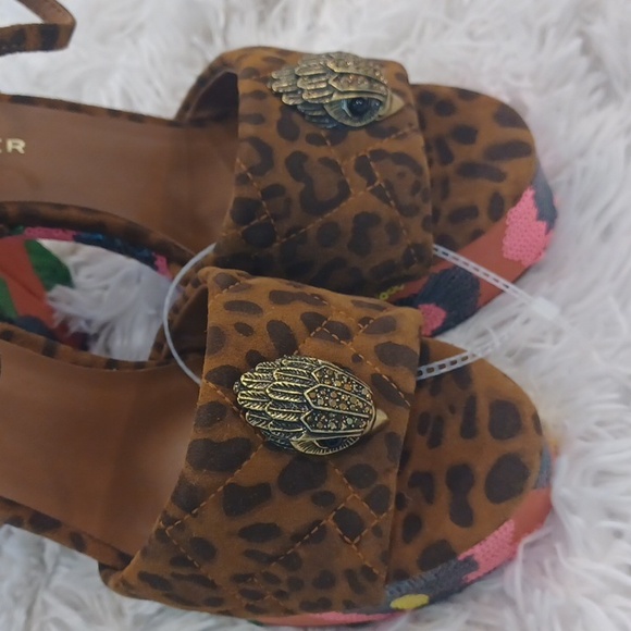 New Kurt Geiger London Floral Sequin Platform Leopard Print Sandals EU 41 - Picture 6 of 12